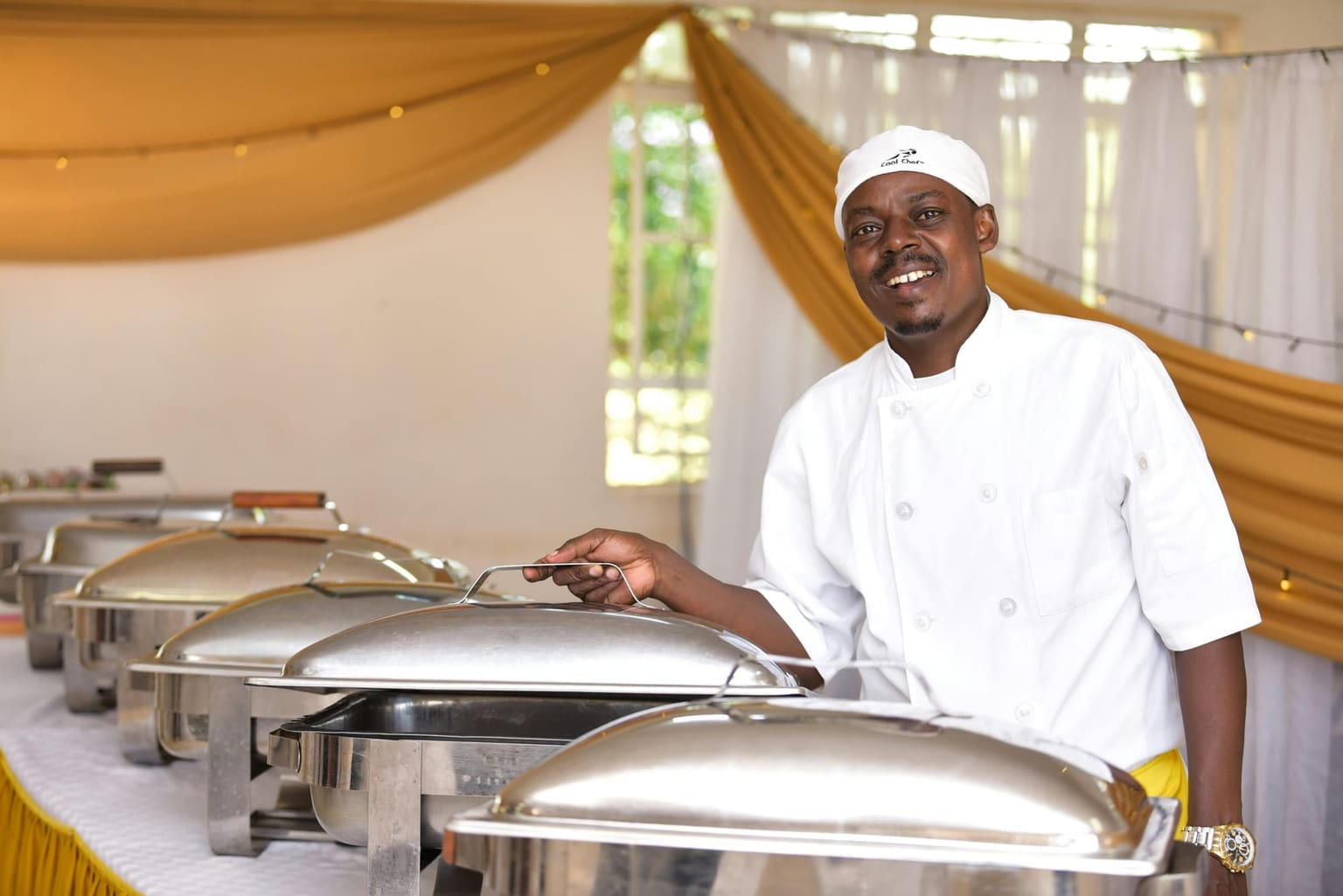 Modern restaurant kitchen interior in Nairobi with stainless steel equipment